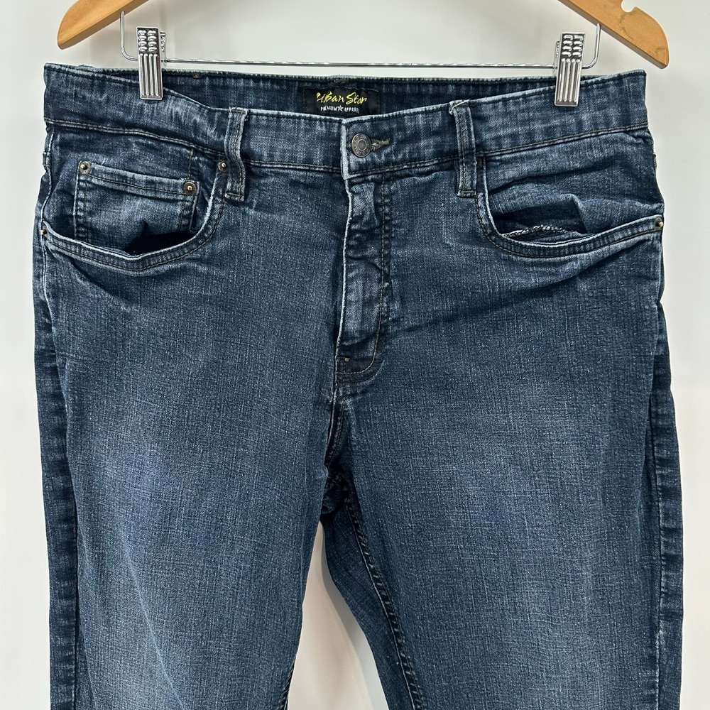 Urban‎ Star Jeans Mens 36x30 Blue Denim Straight Leg 5-Pocket Everyday Comfort
